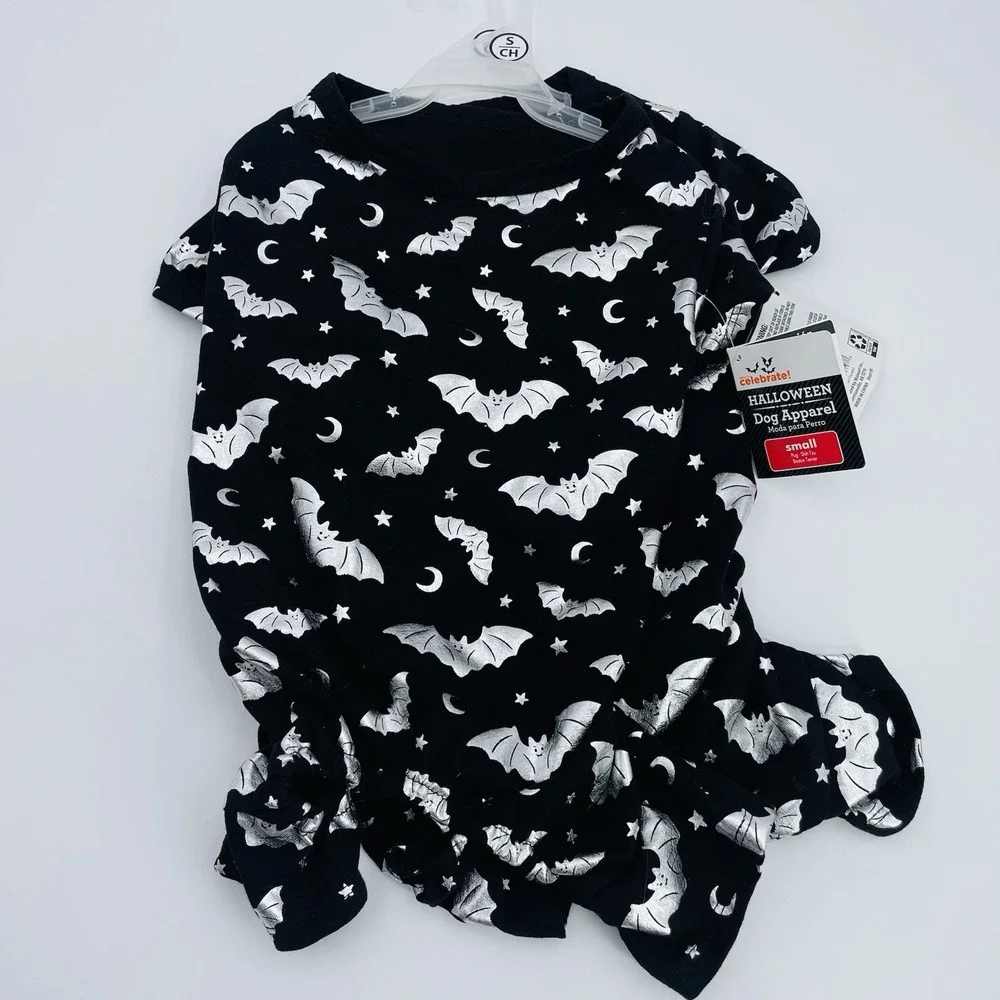 Two Way To Celebrate! Halloween Pet‎ Apparel Dog Costumes Bats Moons One Piece S